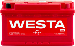 АКБ WESTA EFB 6ст-80 (о.п.) 760А 315*175*175 (EFB 80DLB4) низк.