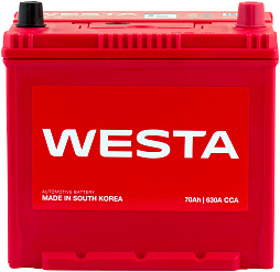 АКБ WESTA Asia 6ст-70 (о.п.) 630А 232*175*220 (90D23L SMF)