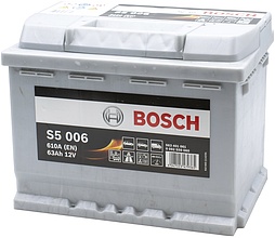 АКБ BOSCH Silver Plus S5 006 6ст-63 (п.п.) 610А 242*175*190 563 401 061