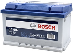 АКБ BOSCH Silver S4 007 6ст-72 (о.п.) 680А 278*175*175 572 409 068 низк.