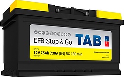 АКБ TAB EFB Stop & Go 6ст-75 (о.п.) 800А 315*175*175 (58014 EFB) низк.