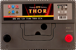 АКБ THOR EFB Asia 6ст-75 (о.п.) 780А 258*175*220 (EFB S95)
