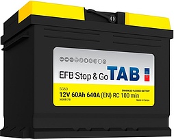 АКБ TAB EFB Stop & Go 6ст-60 (о.п.) 640А 242*175*190 (56088 EFB) 