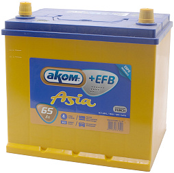 АКБ AKOM Asia +EFB 6ст-65 (о.п.) 700А 232*173*225