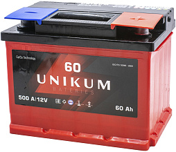 АКБ UNIKUM 6ст-60 (о.п.) 500А 242*175*190 каз.
