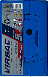 АКБ VIRBAC 6ст-77 (о.п.) 780А 278*175*190